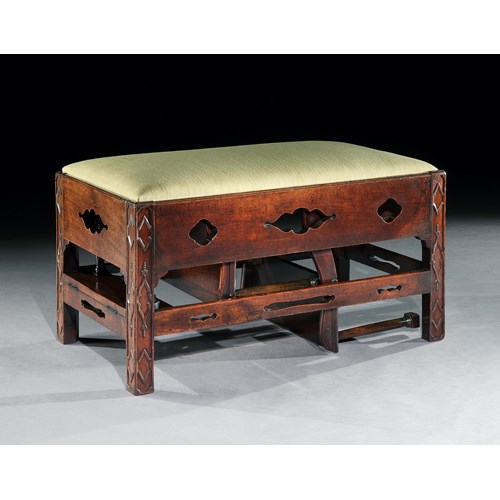 A mahogany metamorphic library step stool